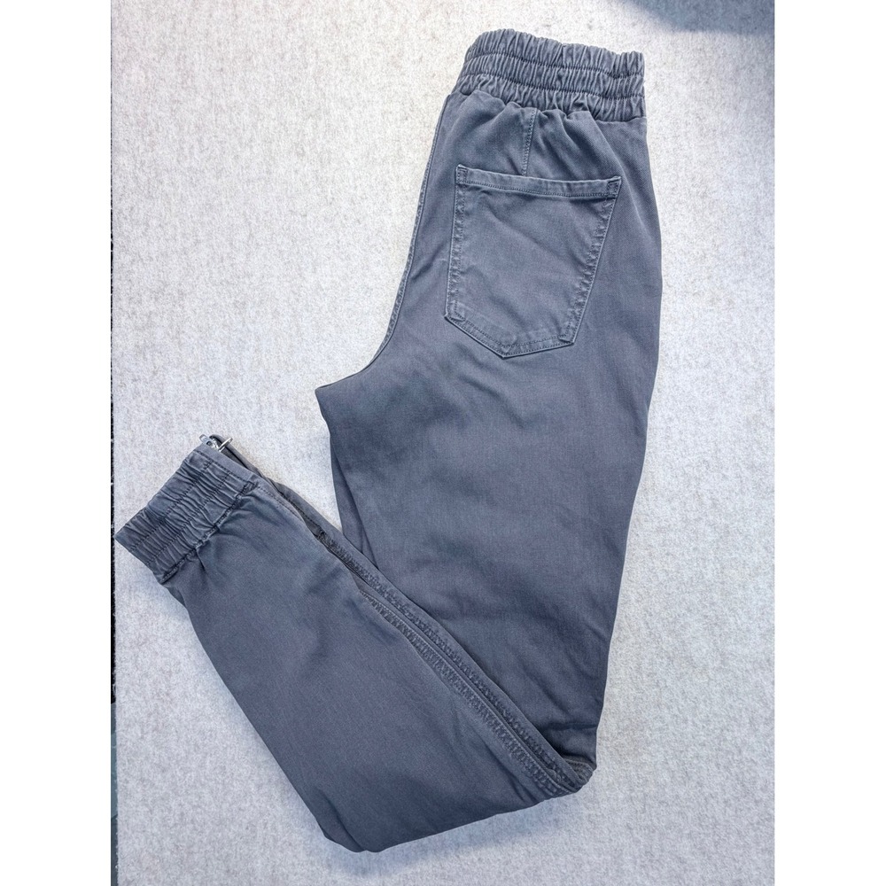 Spanx Stretch Twill Cargo Jogger Womens Small Gray Ankle Zip High Rise Pants